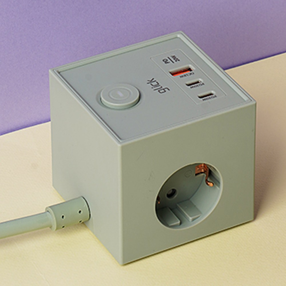 지클릭커 큐브 3구 고용량 4000W USB 멀티탭 LP762CPD 그린 21,400원