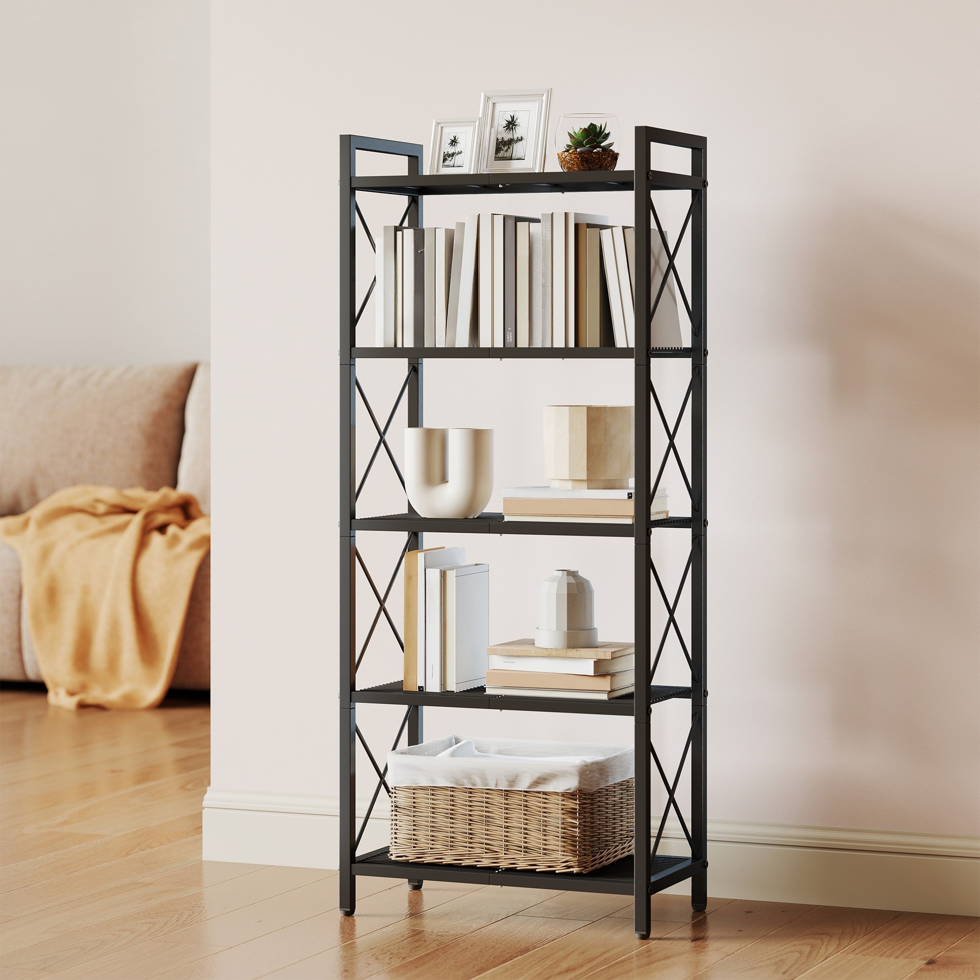 SONGMICS 튼튼한 다용도 조립식 메탈 철제 스탠드 수납 선반 44,960원