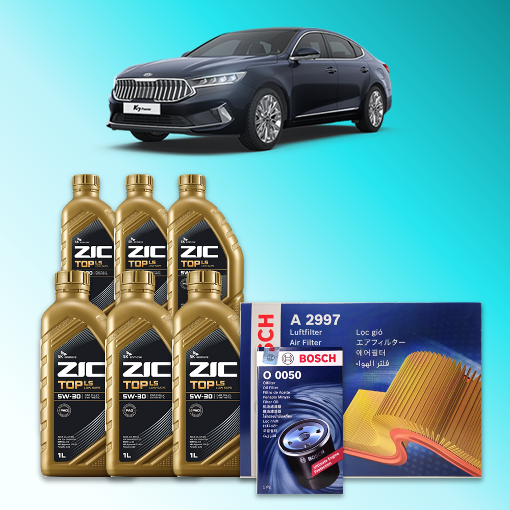 K7 프리미어 (YG) 3.0 LPG 엔진오일세트 SK 지크 탑 LS 5W30 (ZIC TOP LS) 109,900원