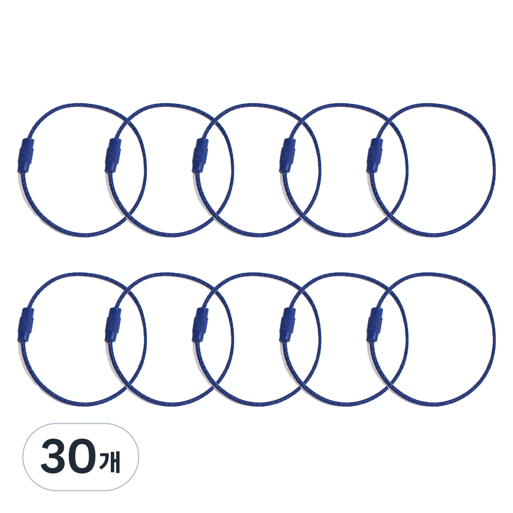 칼라와이어링 키링 열쇠고리, 30개, 블루 13,110원