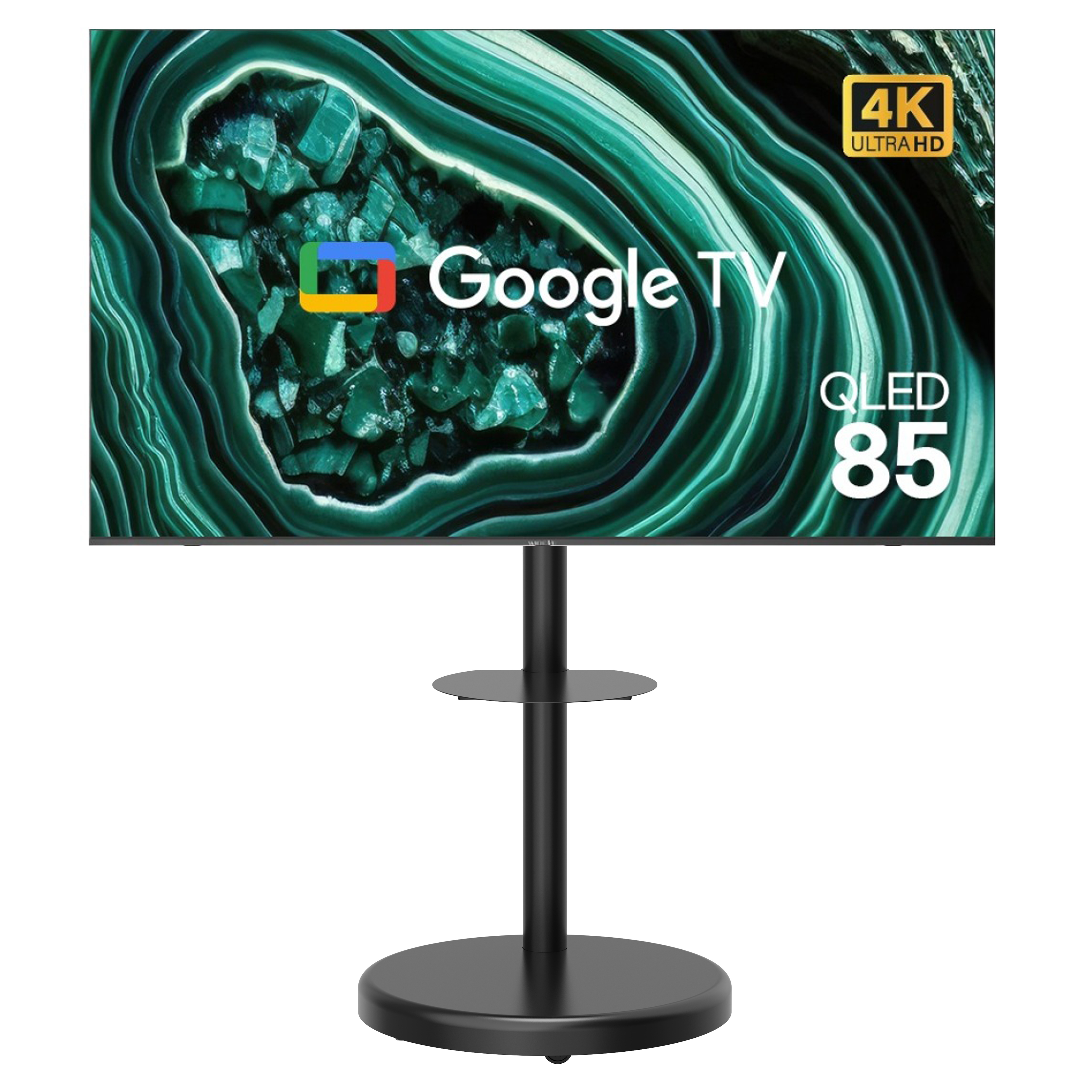 와이드뷰 4K UHD QLED 구글스마트 TV + 이동식 스탠드 블랙 삼탠바이미 세트 1,419,700원
