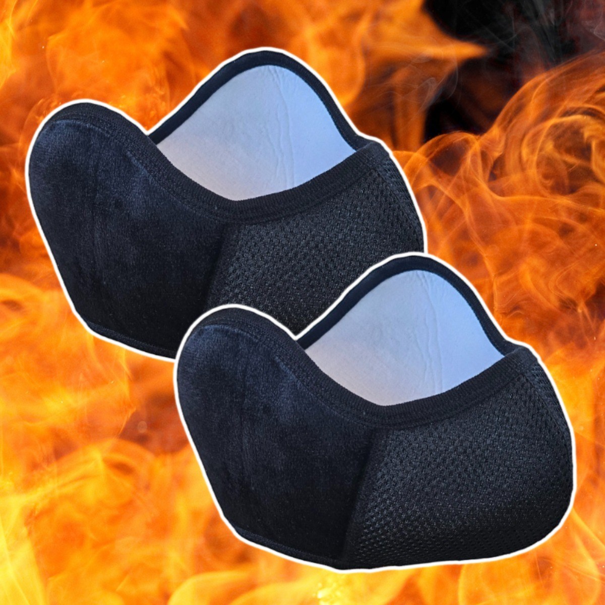 [1+1]컴포어 통기성최고 두꺼운 대형 방한마스크, 시크한 블랙, 2개 13,000원