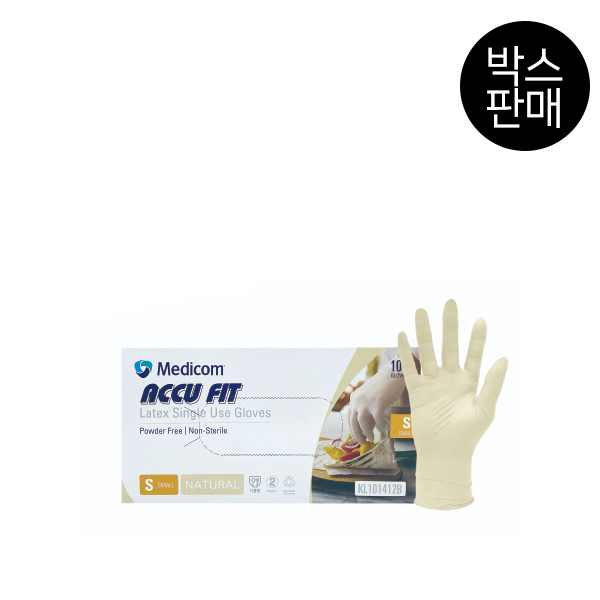 메디컴 아큐핏 라텍스 장갑 5.5g 아이보리 1박스(100매입 x 10통) 69,000원