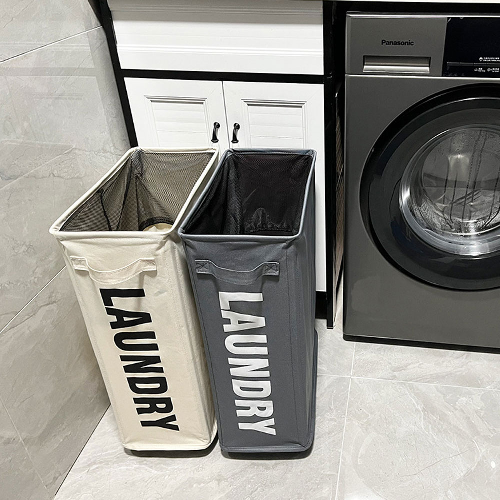 레터링 이동식 빨래바구니 방수 패브릭 분리수거함 세탁바구니 다용도 틈새수납 정리 보관함 6,900원