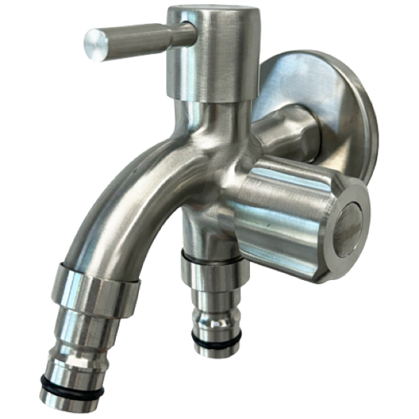 우리수도 SUS304 스텐 NEW 양카프링 두갈래꼭지 세탁기 수도꼭지, 1개 16,520원