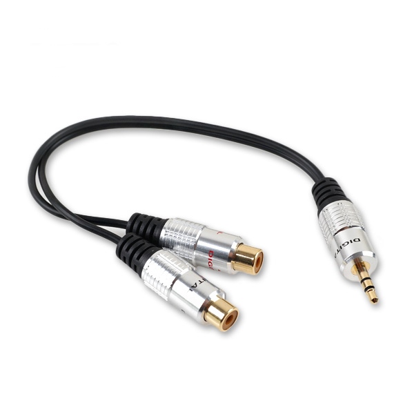 COMS 스테레오 AUX 3.5파이 숫 2RCA 암 오디오 티비 PC 스피커 앰프 우퍼 변환젠더 메탈 고급형잭 5,900원