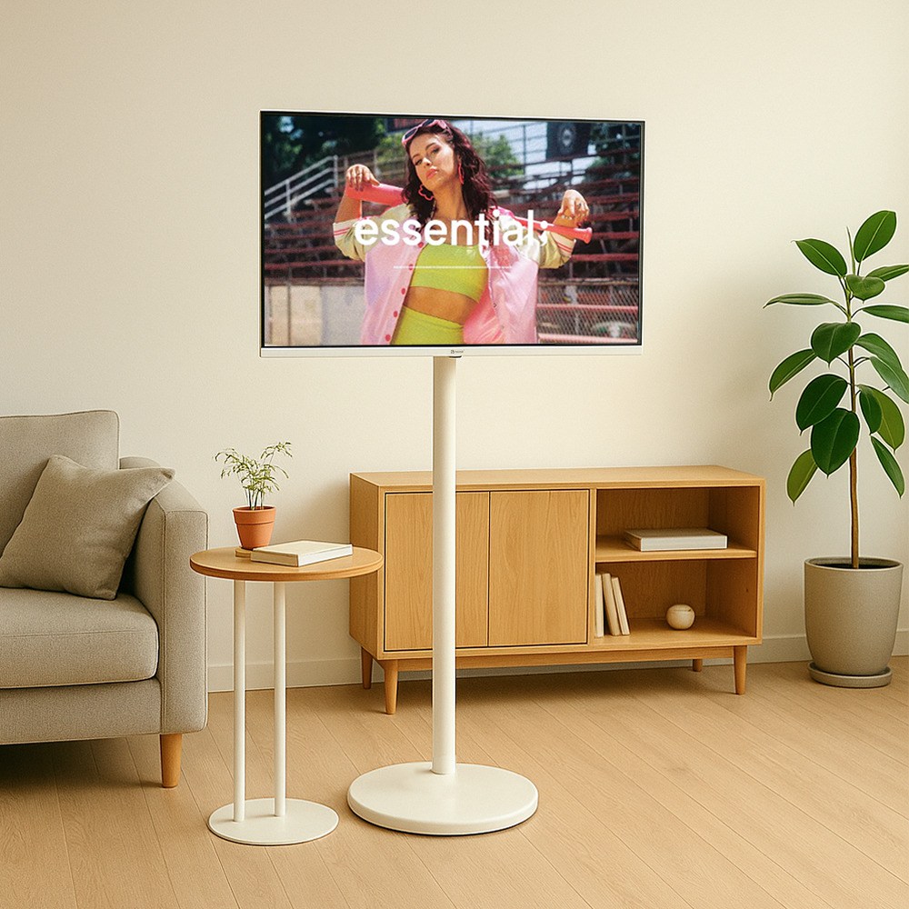 P2 프레미디 스탠무빙 43인치 FHD TV 유압식 삼탠바이미 셋트 중소바이미 이동형티비 삼텐바이미, 43인치 모니터+유압식 거치대(화이트), 고객직접설치, 이동형 스탠드, 109cm(43인치) 477,000원