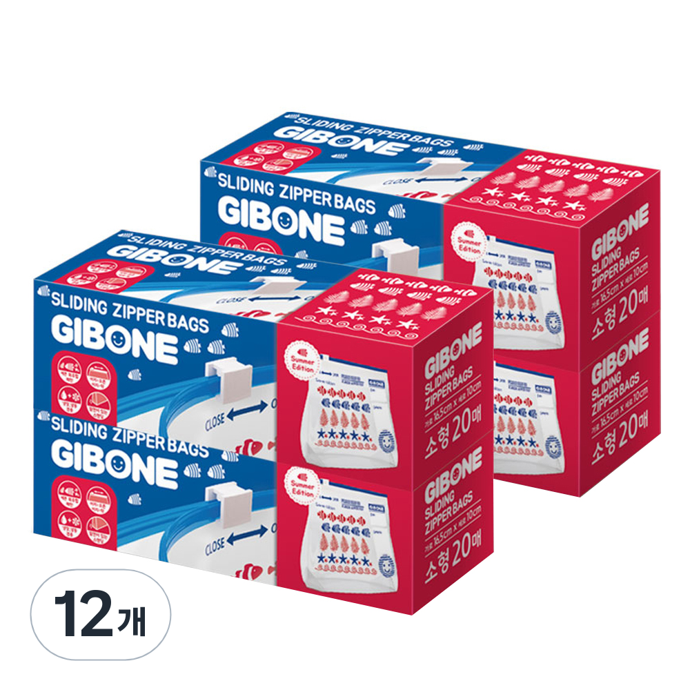 기본에 프레시키퍼 슬라이딩지퍼백 블루에디션 소형 20p, 소(S), 20개입, 12개 35,580원