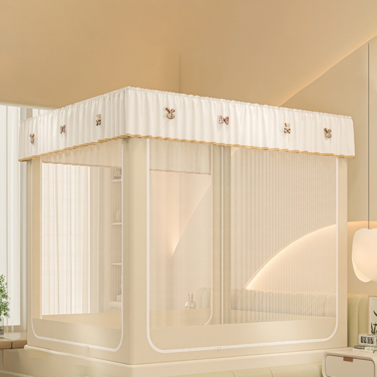 우브로 실내 사각 퀄트 침대 보온 텐트 129,000원