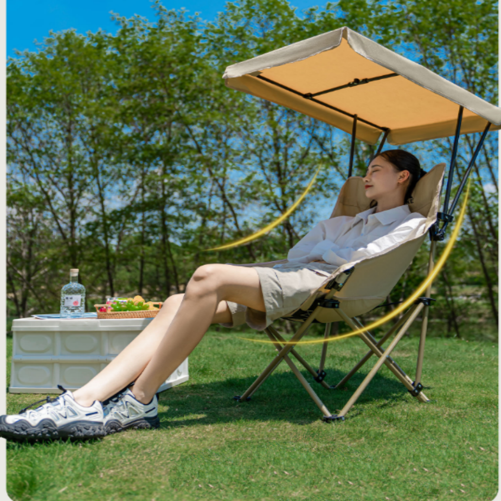 소단 휴대용 그늘막 캠핑 낚시 차박 타프 접이식 의자, 1개, 베이지1인 39,900원