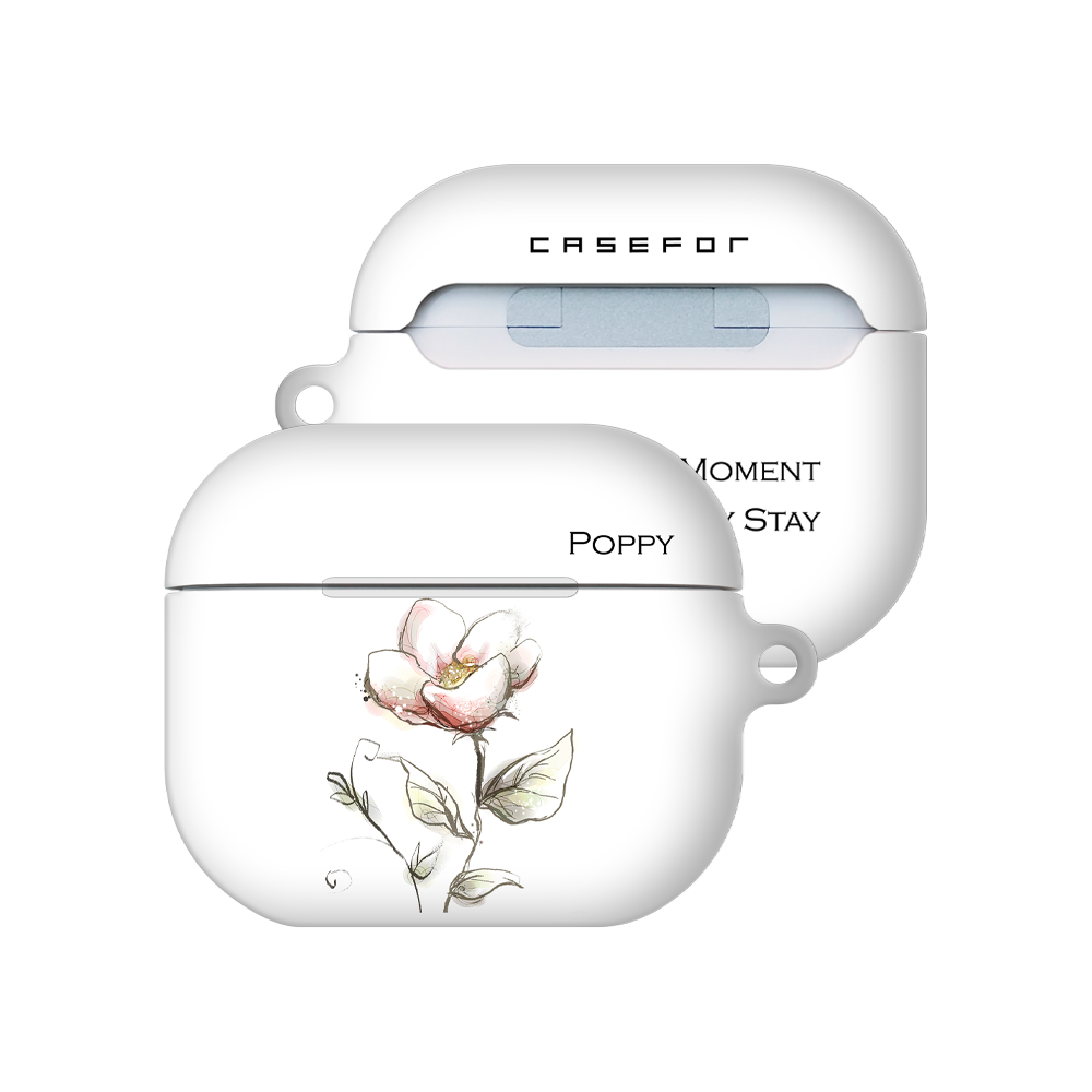 케이스포 플라워샵 파피 양귀비 디자인 3D풀커버 에어팟 케이스 + 카라비너 세트, 1개, 스노우화이트, 에어팟 4세대 22,000원
