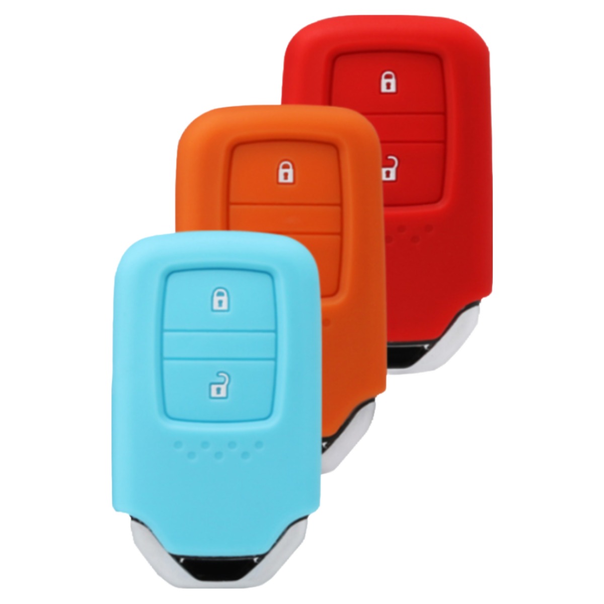 바이어블 1+1 혼다 어코드 하이브리드 CRV 시빅 HRV 스마트 키 실리콘 케이스, 오렌지+레드 9,900원