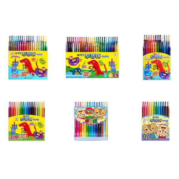 (지구) 투명이 색연필 모음 (옵션), 12색, 현재가 4,000원