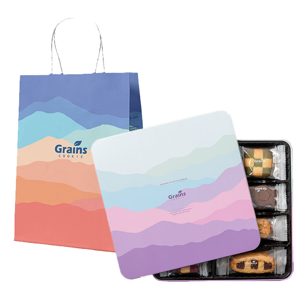 그래인스쿠키 칸타빌레 틴케이스 쿠키 32p + 쇼핑백 세트, 8종, 1세트 30,000원