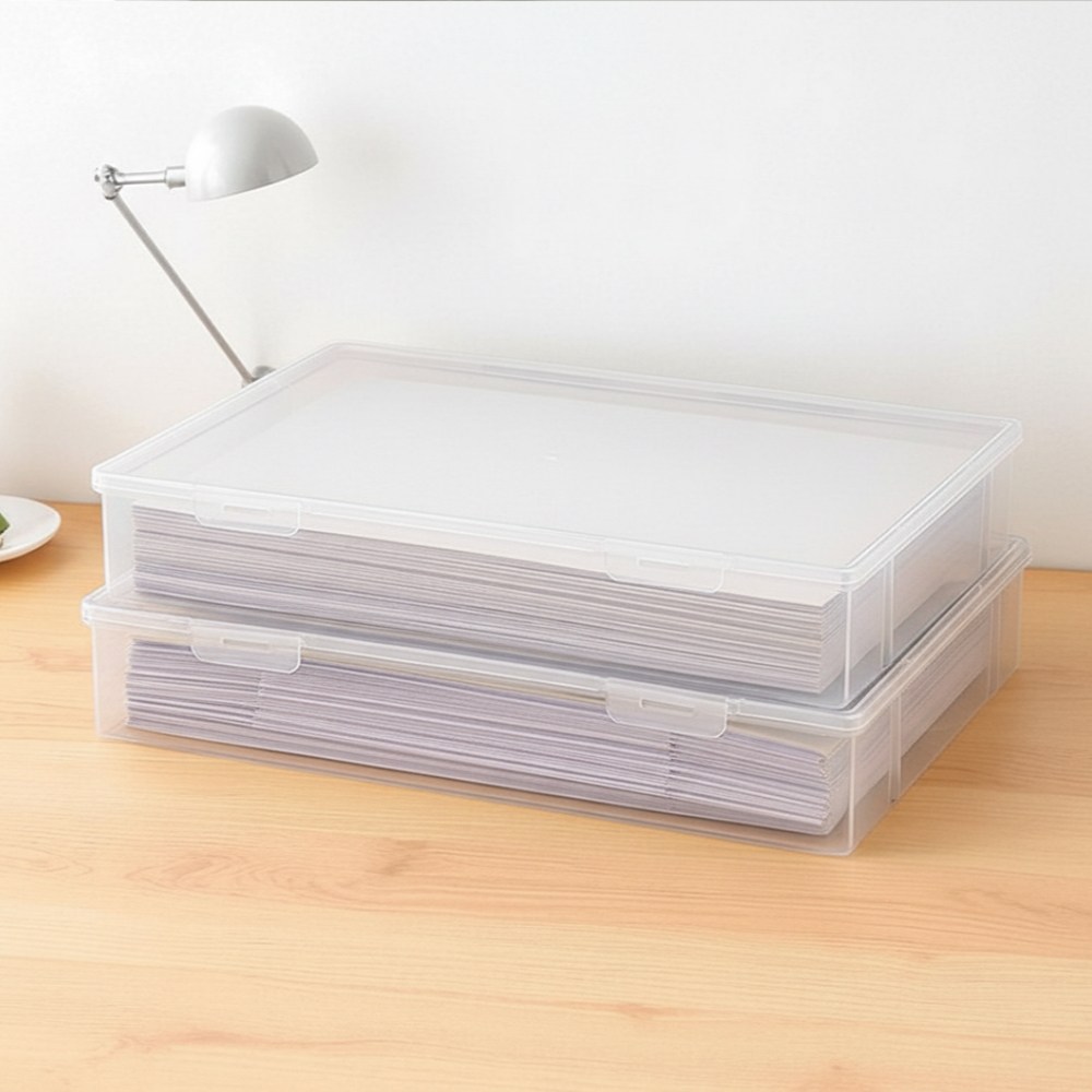 이지유 파일 케이스 A3 A4 A5 서류 문구 정리 다꾸 장난감 보관함 다용도 파우치, 2개, 투명 24,900원