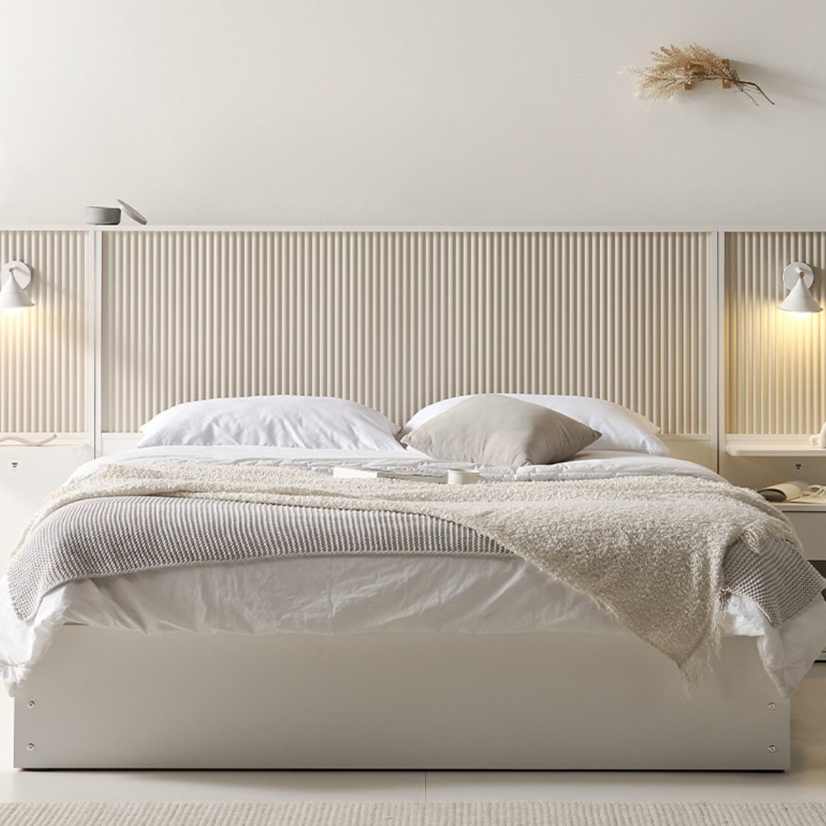 (단독특가)보루네오 엘리브 illy 수납 침대 프레임 led패널 템바보드 SS/Q , 기사님 방문설치 325,000원