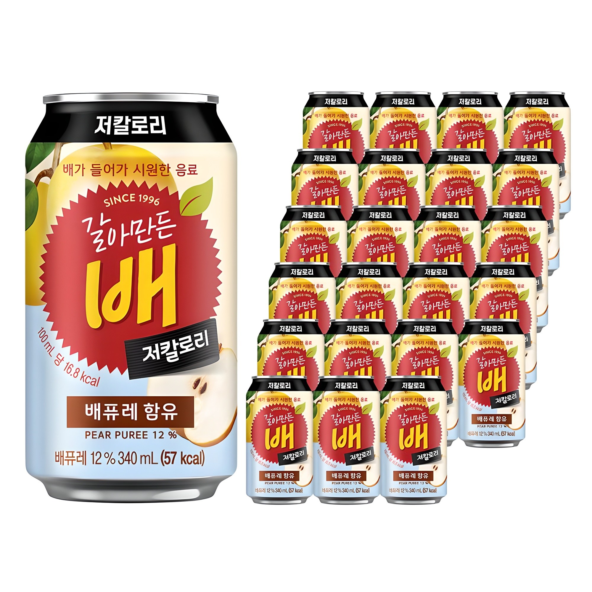 갈아만든배 저칼로리, 340ml, 24개 10,410원