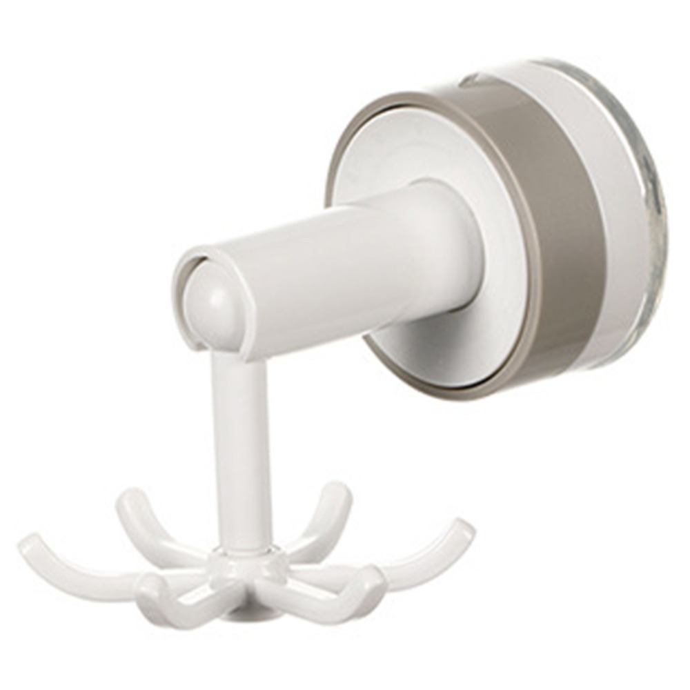 무타공 문어발 회전 주방걸이 다용도 접착형 후크 걸이, 화이트, 1개 5,730원