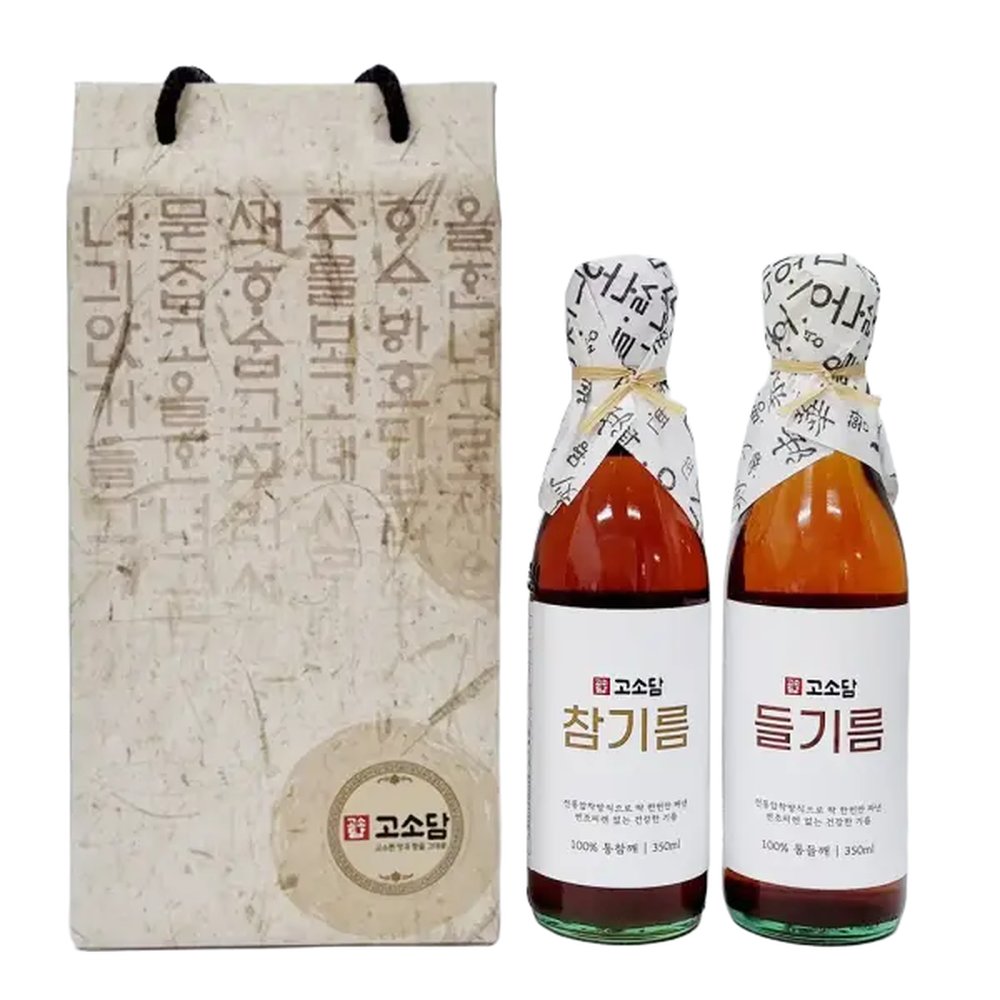 [10+1]통깨 100 고소담 참기름+들기름 (350ml x 2병) 선물세트 34,720원