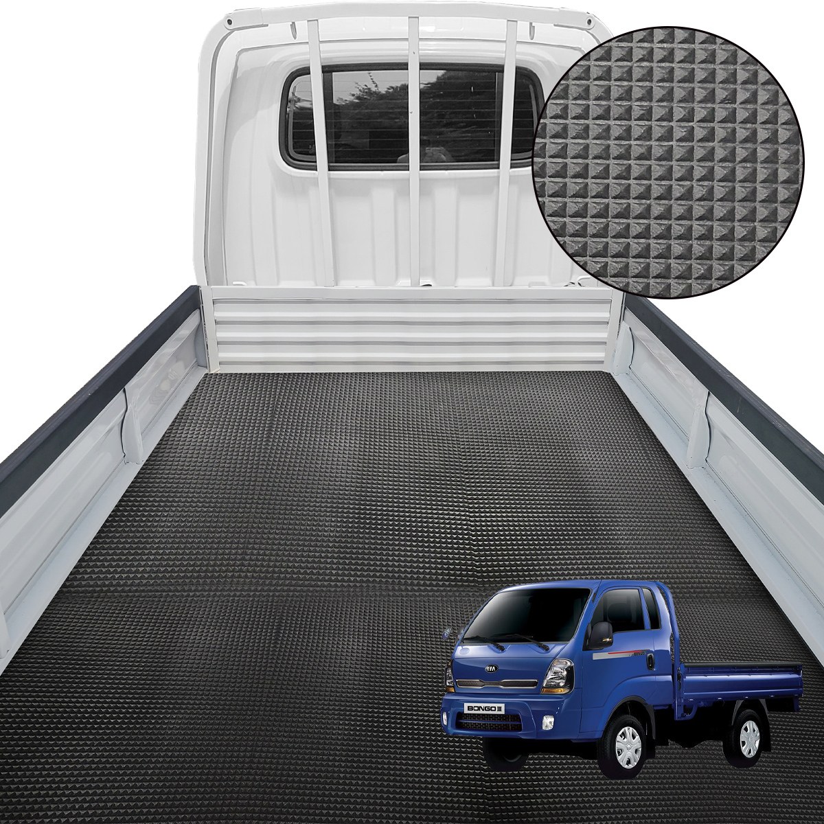 예스카 포터2 봉고3 라보 다마스 적재함 매트 TPR 고무매트 고무판 장축 초장축 특장차, 봉고3 1톤 킹캡 초장축 (163x286) 79,900원