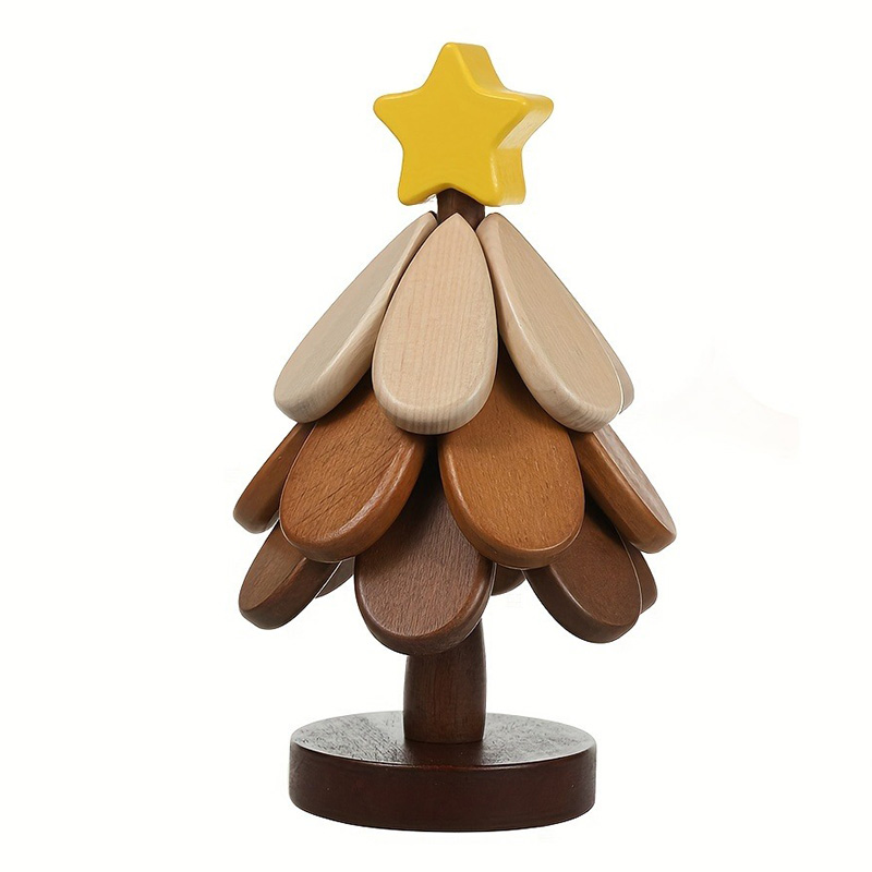 지칸디 원목 크리스마스 트리 코스터 내열 냄비 컵 받침 커피 매트, 1개, 별 11,900원