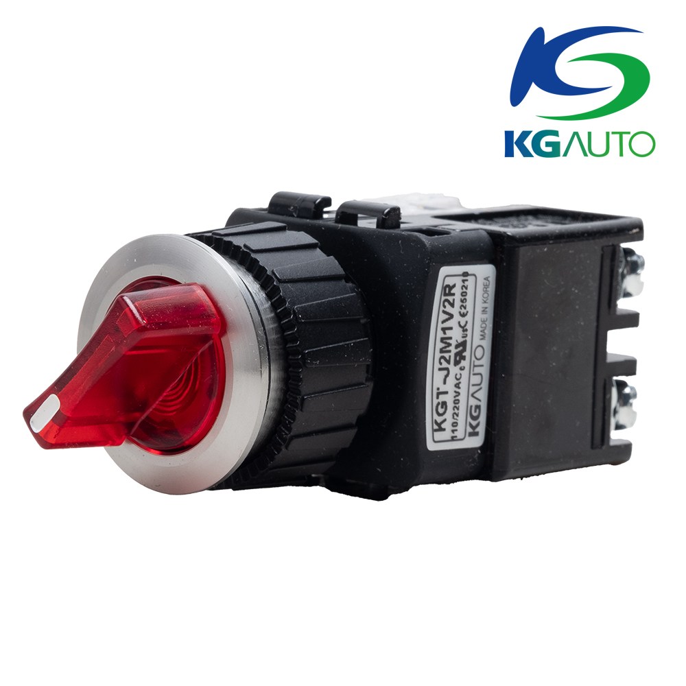 케이지오토 조광형 셀렉터 스위치 KGT-J2M1V2R 25파이 적색 2단 수동 10,240원