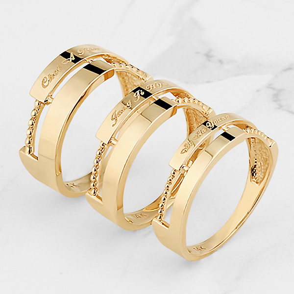 골드앤 18K 엘리카 반지 소/중/대 각인 커플링 반지 데일리 심플 고급 포인트 833,200원