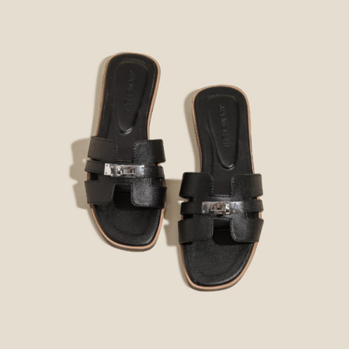 다나모인 여성 가죽 뮬 샌들 슬리퍼 34,890원