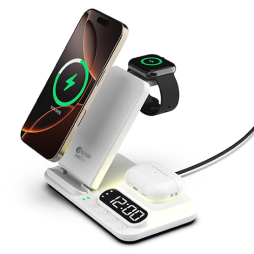 아남 7in1 갤럭시 애플 멀티 고속 무선 충전기 AN-TCW301, 화이트, 1개 59,000원