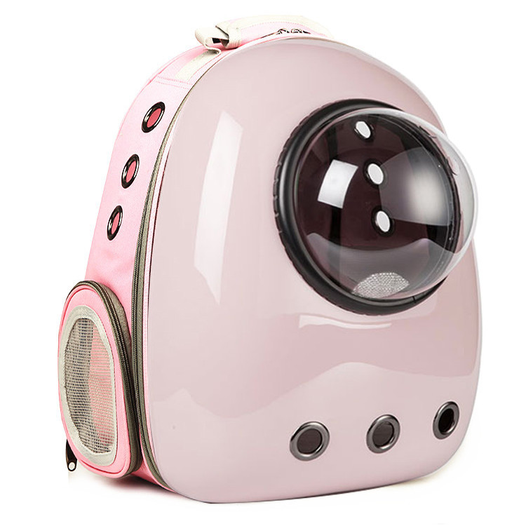 반려동물 투명 구형 배낭 강아지 고양이용 미니멀 디자인 우주선 패턴 통기성 가방 기내반입 가능 28,600원