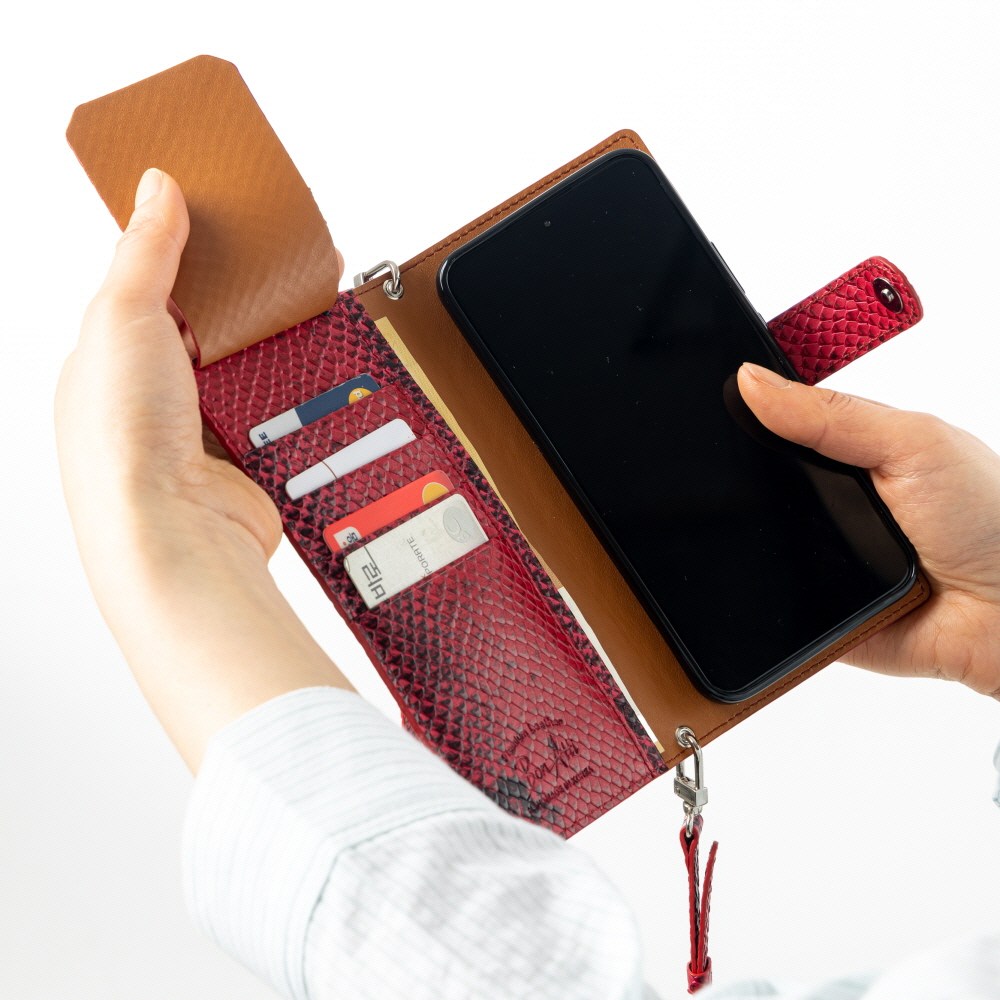 BonAtti ZENITH 아나콘다 천연소가죽 지갑 형 핸드폰 케이스+롱 크로스 줄 갤럭시 S26 플러스 울트라 64,600원