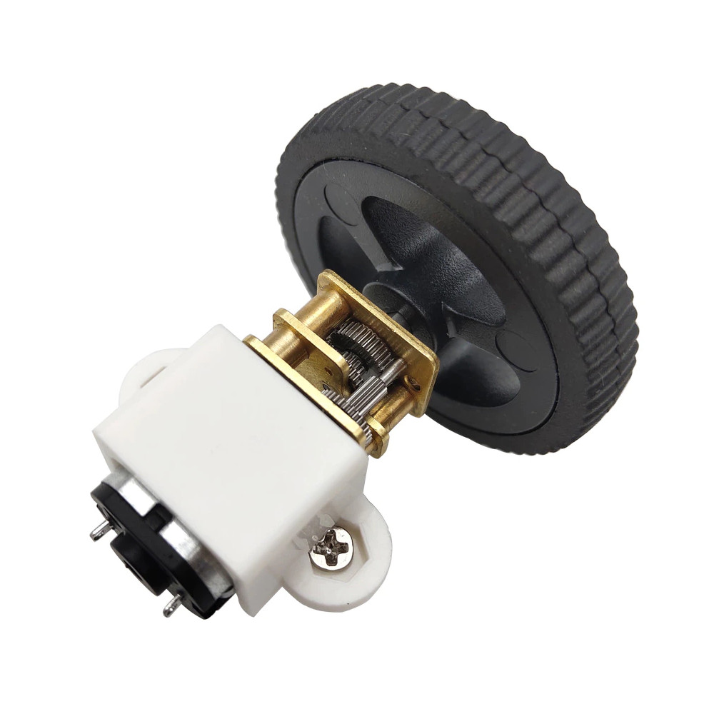 N20 DC 모터 34mm 휠+브라켓 포함 6V/300RPM 미니 기어드 DC모터 15,500원