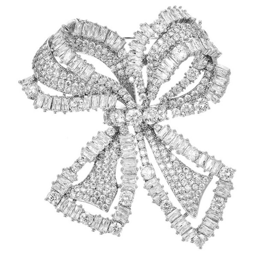 에르모사제이 B021 명품 볼륨 크리스탈 리본 정장 브로치 29,900원