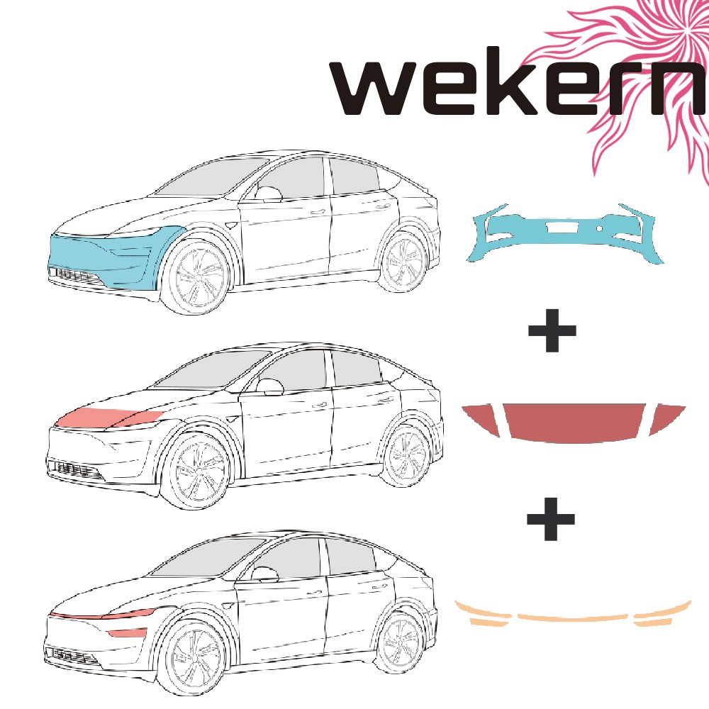 테슬라 모델Y 주니퍼 PPF 재단 tesla 차량용 보호 필름 위케른 간단접착, 1개 175,000원