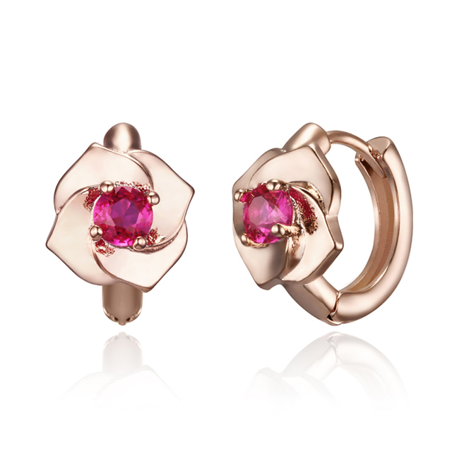 [엘르주얼리] 14K GF 심플 루비 플라워 원터치 귀걸이 ELGPEE523 21,900원