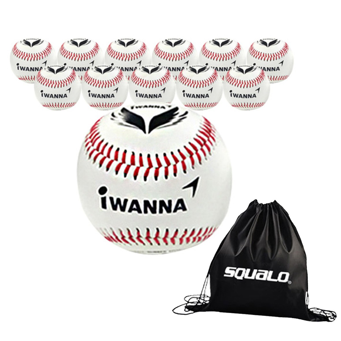 IW 아이워너 안전 야구공 소프트한 재질 연식 유소년 연습용, 12개 + SQ 가방, 1개 27,900원