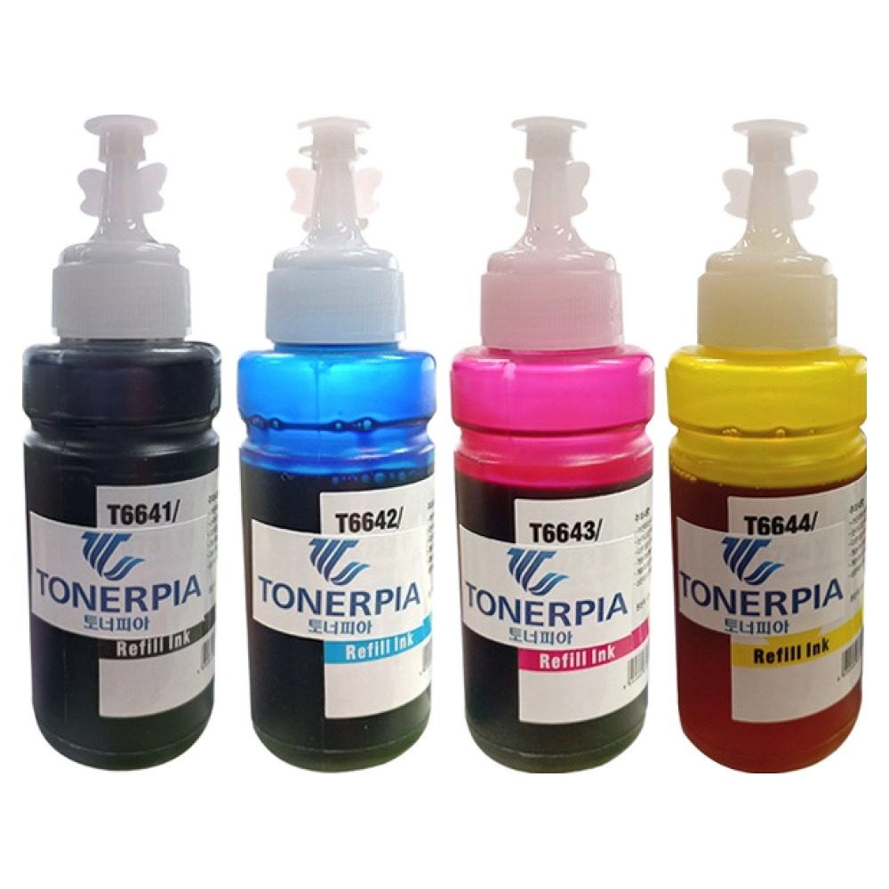 토너피아 T664 L100 L1300 L300 L355 L360 L361 L110 L120 L455 L555 L565 호환잉크 엡손 4종 세트 6,600원