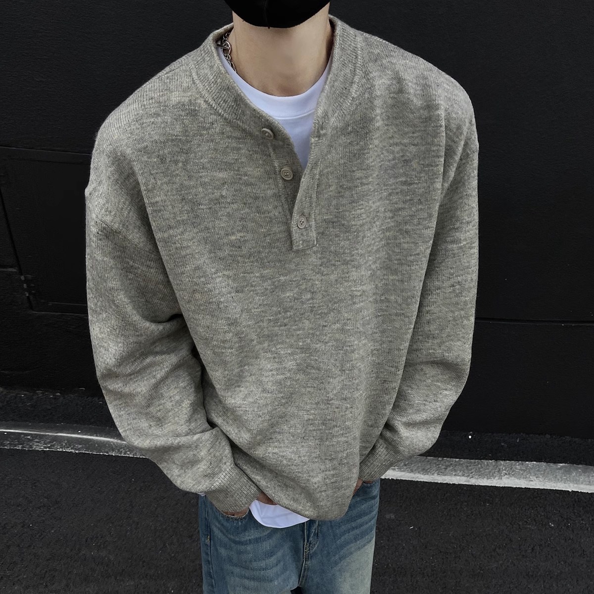 킹앤조이 르메스 헨리넥 니트 스웨터 44,800원