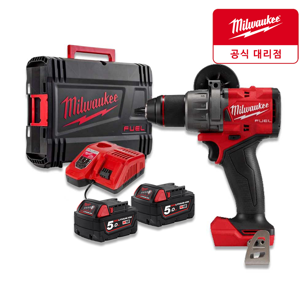 밀워키 M18 FPD3-502X 충전 해머드릴 GEN4 4세대 18V 5.0Ah 배터리 2개 세트 374,820원