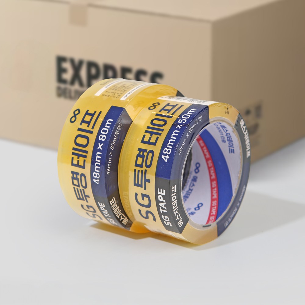 SG 박스테이프 중포장 아크릴 투명 48cmx50m 50개 1박스 물류센터 택배 이사 강력접착테이프 42,500원