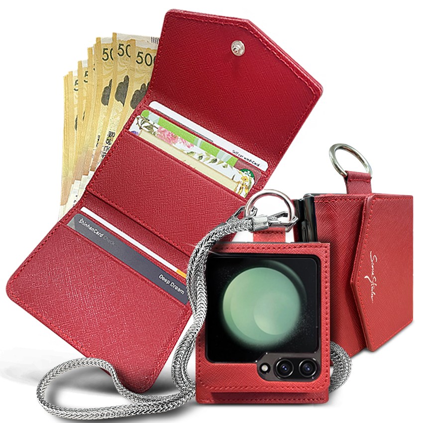 카투소 피에노부띠끄 핑거링 지폐수납 실버 롱 숄더 어깨끈 체인 스트랩 소가죽케이스 갤럭시Z플립케이스 Z플립케이스 갤럭시Z플립케이스 전기종제작 28,000원