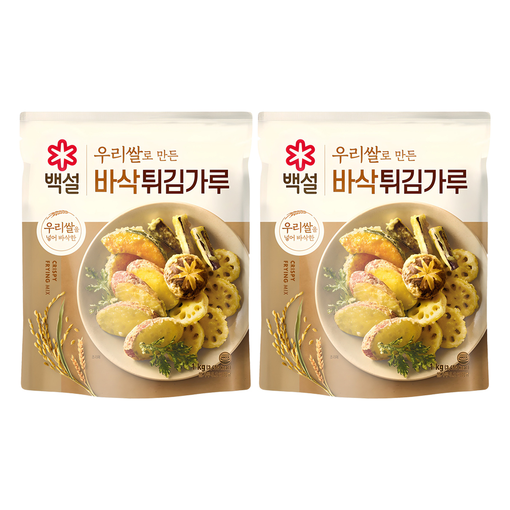 백설 바삭 튀김가루, 1kg, 2개 7,360원