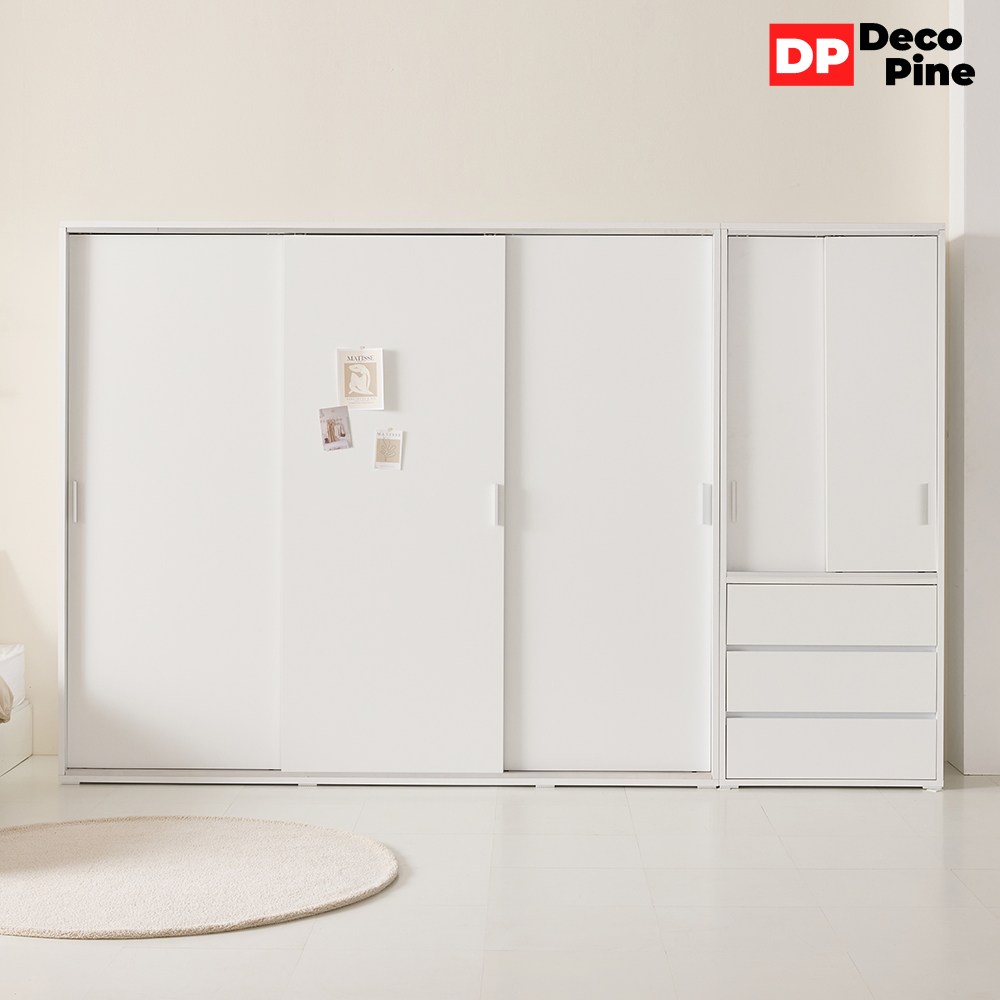 데코파인 그란 슬라이딩 3200 ZB세트 옷장 서랍옷장 안방 신혼부부 키큰장 800,000원