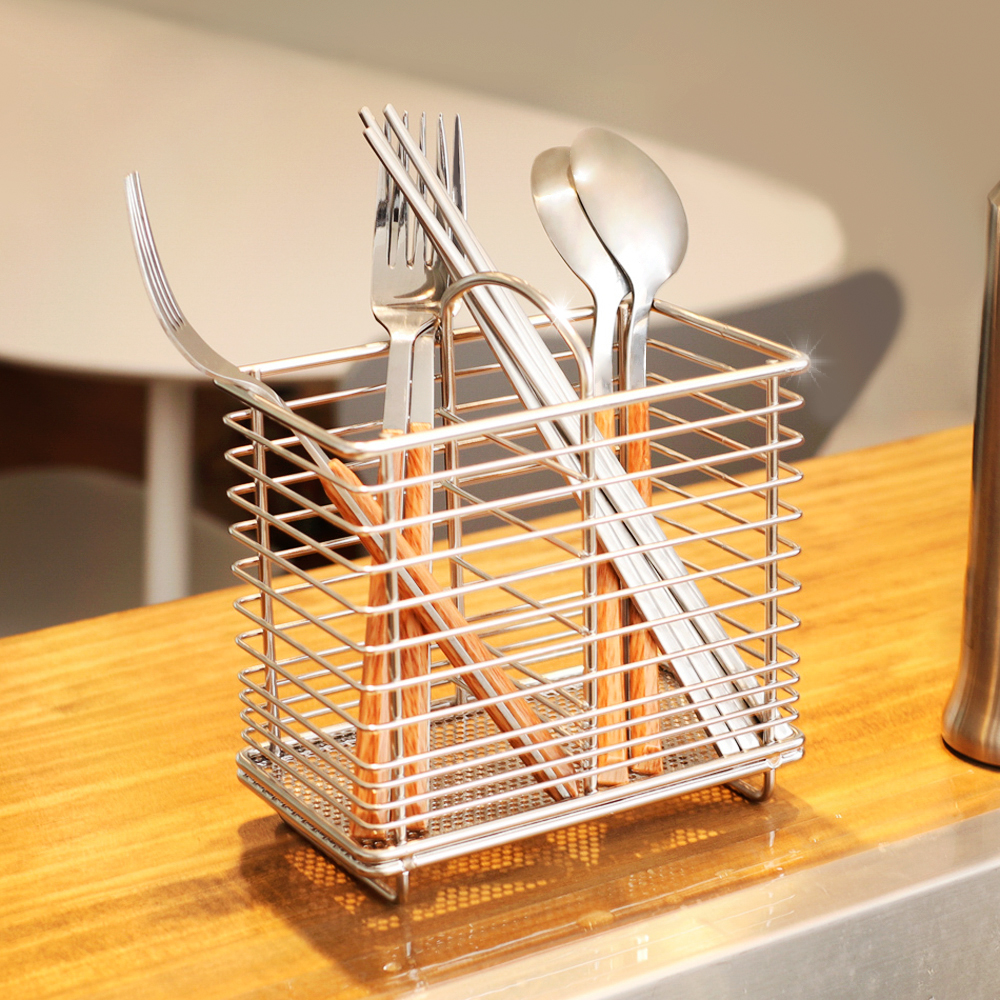 스텐팩토리 물빠짐 사각수저통, 단일색상, 1개 12,900원