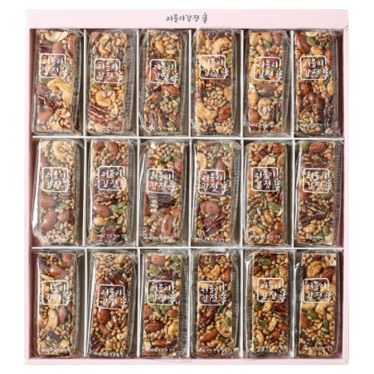 러블리강정 [ 프리미엄 견과류바 선물세트 ] 대 36개입 / 예약발송은 배송 요청사항 기재, 1세트, 1440g 57,000원