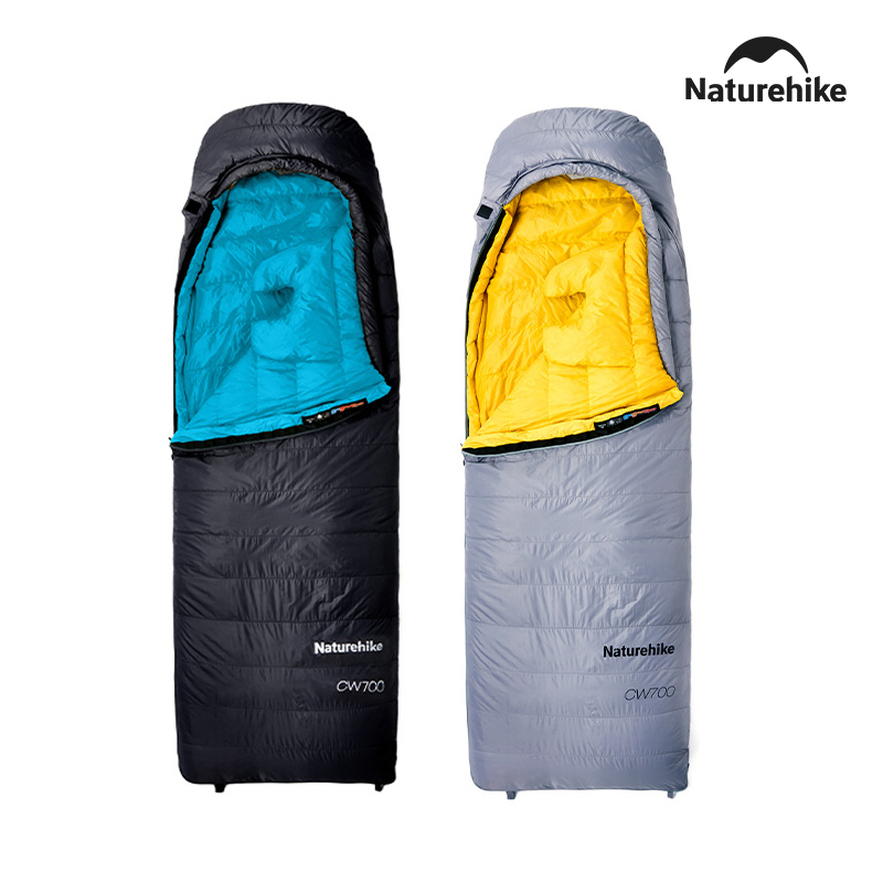 네이처하이크 CW700 후드 다운 침낭 650FP 동계용 겨울 백패킹, 블랙 248,000원