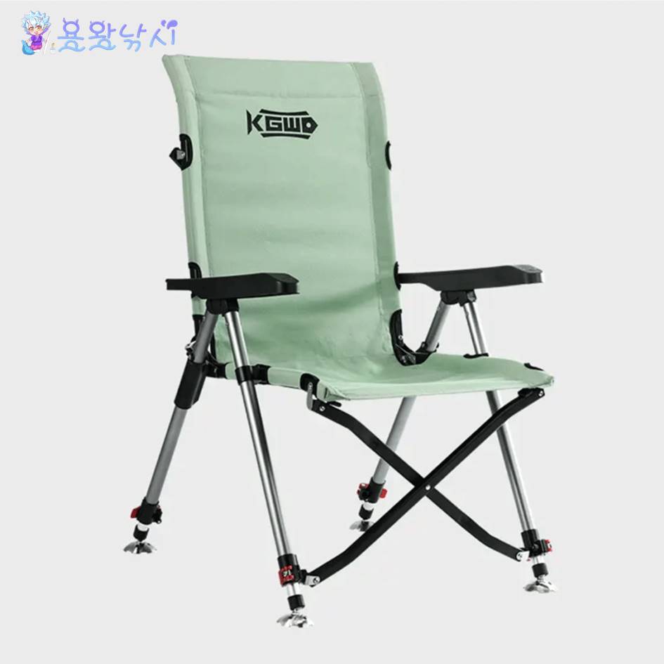용왕낚시 민물 낚시의자 전부 일자로 접을수 있는 접이식 낚시의자 KGWD 휴대용 낚시의자 160,000원