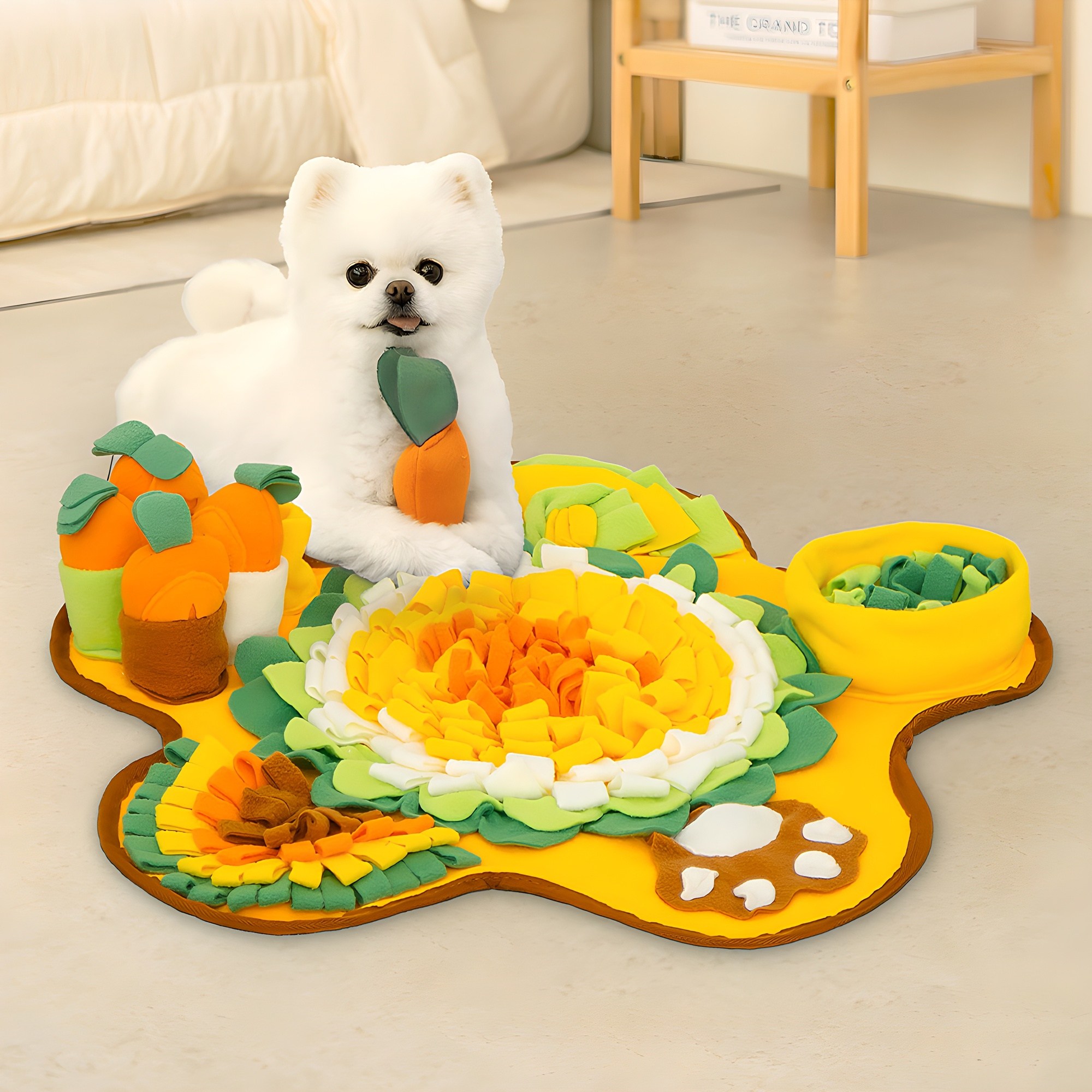 레토 강아지 플라워 당근밭 담요 매트 노즈위크 장난감 14,900원