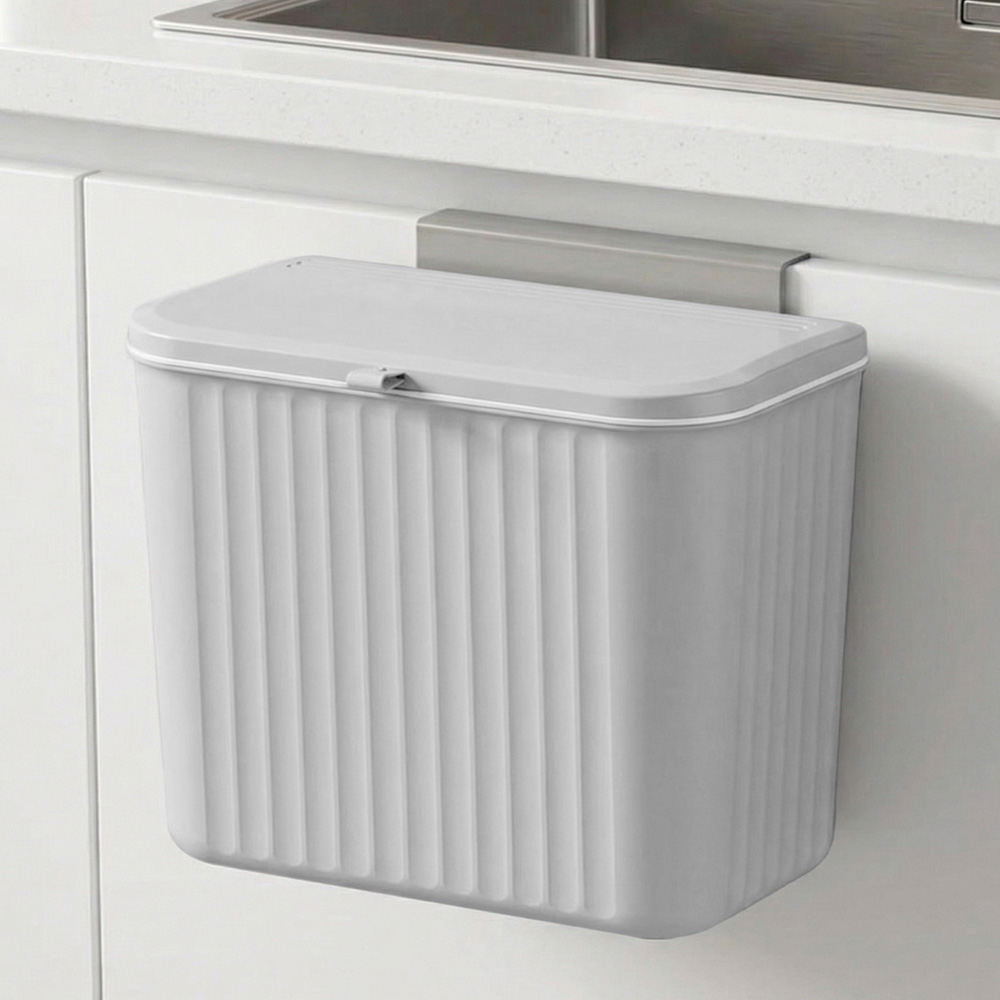 이놀 주방 싱크대쓰레기통 싱크대거치 걸이형 쓰레기 휴지통 홀더 음식물쓰레기통 일반쓰레기통 7L, 그레이 [LX951], 1개 9,900원