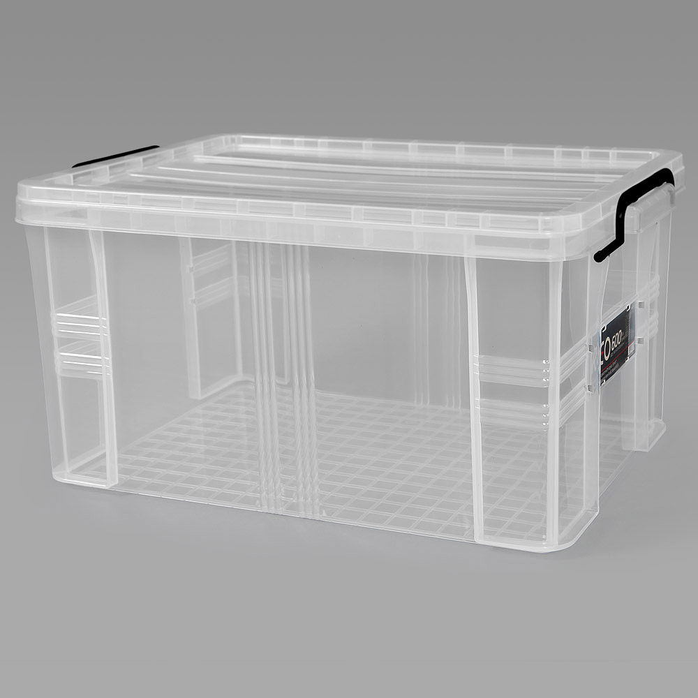 지오리빙 레오박스 다용도정리함 리빙박스 수납 공간 정리함, 투명, 1개 33,500원